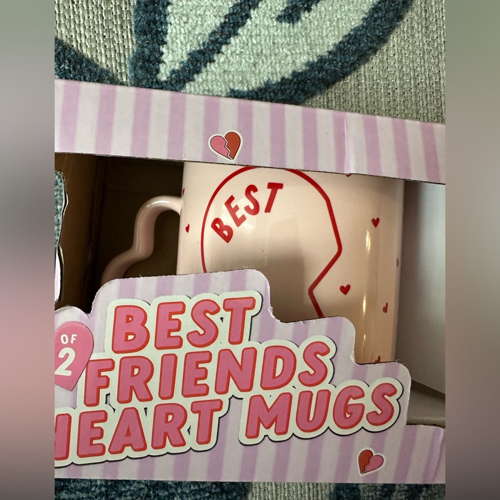 Best Friends Ceramic Heart Mugs (2) Set - Picture 5 of 6